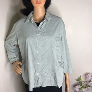 Button Down Plad Blouse